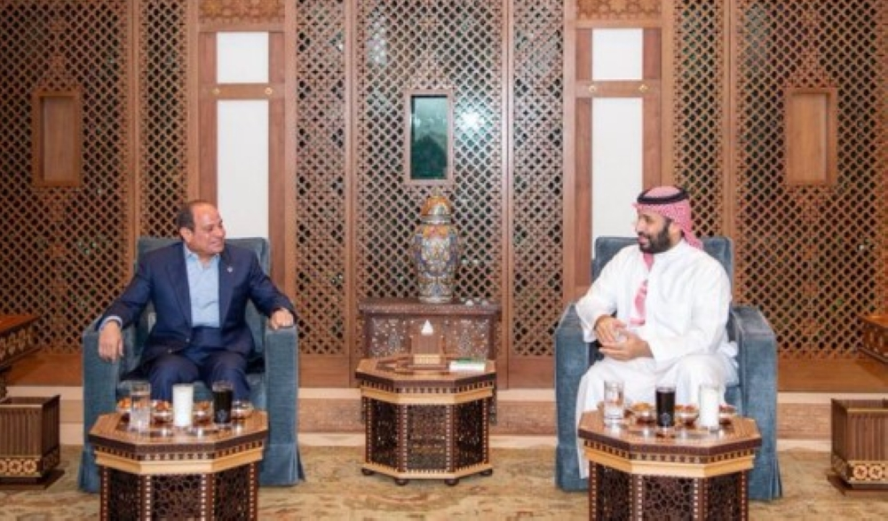 ولي العهد والرئيس المصري يستعرضان سبل تطوير العلاقات وتطورات الأحداث -واس