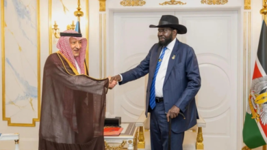 الخريجي يبحث مع سلفاكير تعزيز العلاقات في جوبا