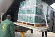 وصول الطائرة الإغاثية السعودية الـ 82 إلى العريش لدعم غزة