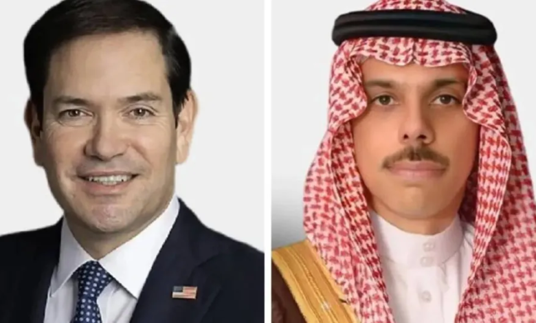 فيصل بن فرحان وروبيو يبحثان الاعتداءات الإيرانية وأمن المنطقة