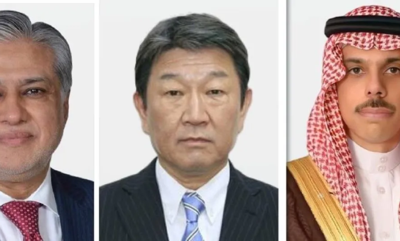 وزراء خارجية السعودية واليابان وباكستان يبحثون أمن المنطقة