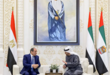 محمد بن زايد والسيسي يبحثان تعزيز التعاون ورفض التصعيد
