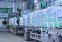 A new Saudi aid convoy arrives in the Gaza Strip to support the residents