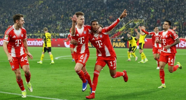 Bayern Munich defeats Dortmund 3-2 in the Bundesliga's Clasico