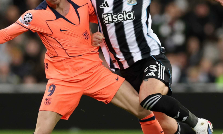 برشلونة ينجو من فخ نيوكاسل بتعادل مثير بدوري الأبطال