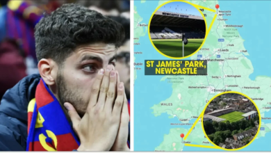 خطأ GPS يقود مشجعاً لبرشلونة لملعب خاطئ بدلاً من نيوكاسل