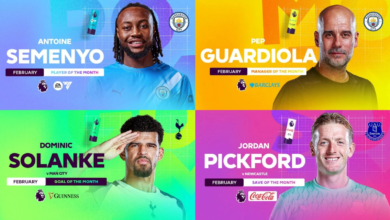 جوائز البريميرليغ: سيمينيو لاعب الشهر وغوارديولا أفضل مدرب