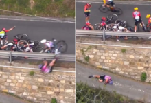 نجاة الدراجة ديبورا سيلفستري من حادث مروع في ميلان سان ريمو