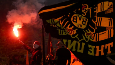 150 fans arrested following clashes between Dortmund and Hamburg in the league