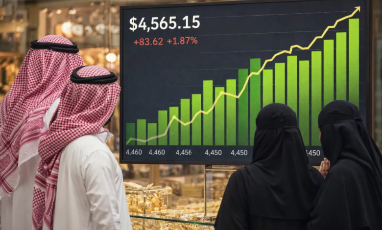 أسعار الذهب في السعودية اليوم: الأونصة تقفز 83 دولاراً