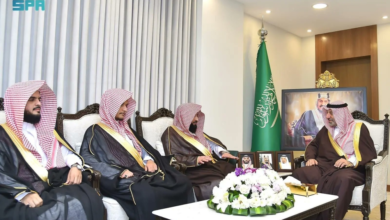 أمير نجران يبحث تطوير الخدمات العدلية مع رئيس المحكمة العامة