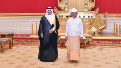 السفير الهويشان يقدم أوراق اعتماده لرئيس ميانمار بالإنابة
