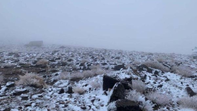 طريف تسجل 3 درجات مئوية وأمطار في مكة والرياض