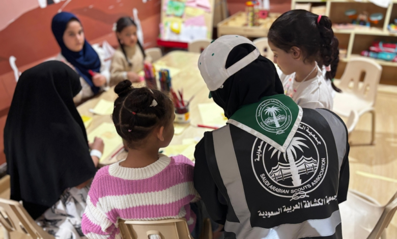 Girl Scouts successfully care for 60 children daily in the Grand Mosque in Mecca