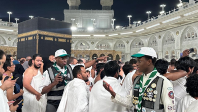 Saudi scouts' efforts in organizing crowds at the Grand Mosque in Mecca