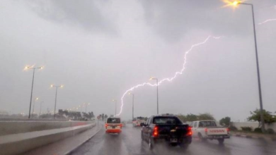 حالة الطقس في السعودية: أمطار رعدية وسيول على 9 مناطق
