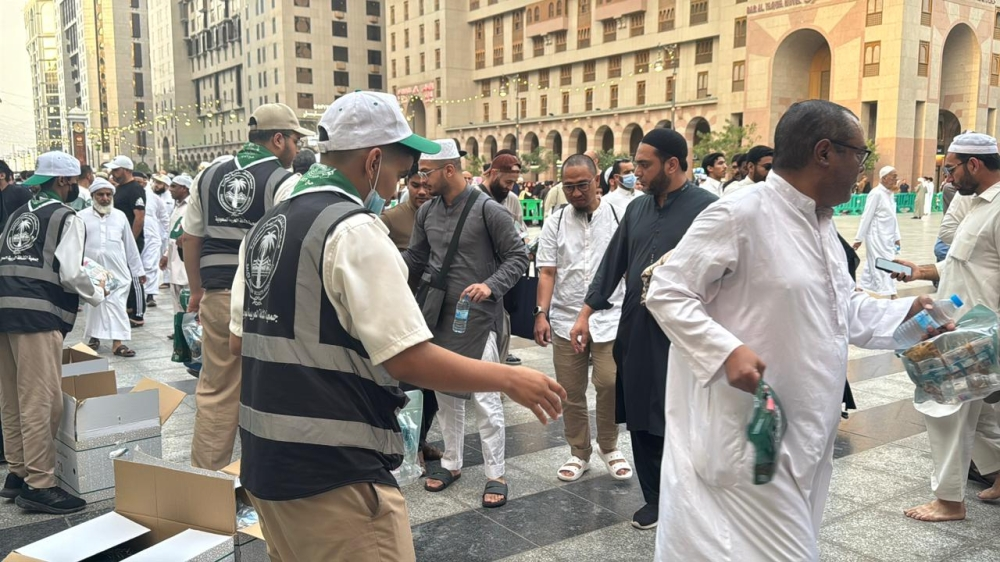 The public service camp is ramping up its initiatives to serve visitors to the Prophet's Mosque