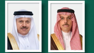 The Saudi Foreign Minister and his Bahraini counterpart discuss regional developments
