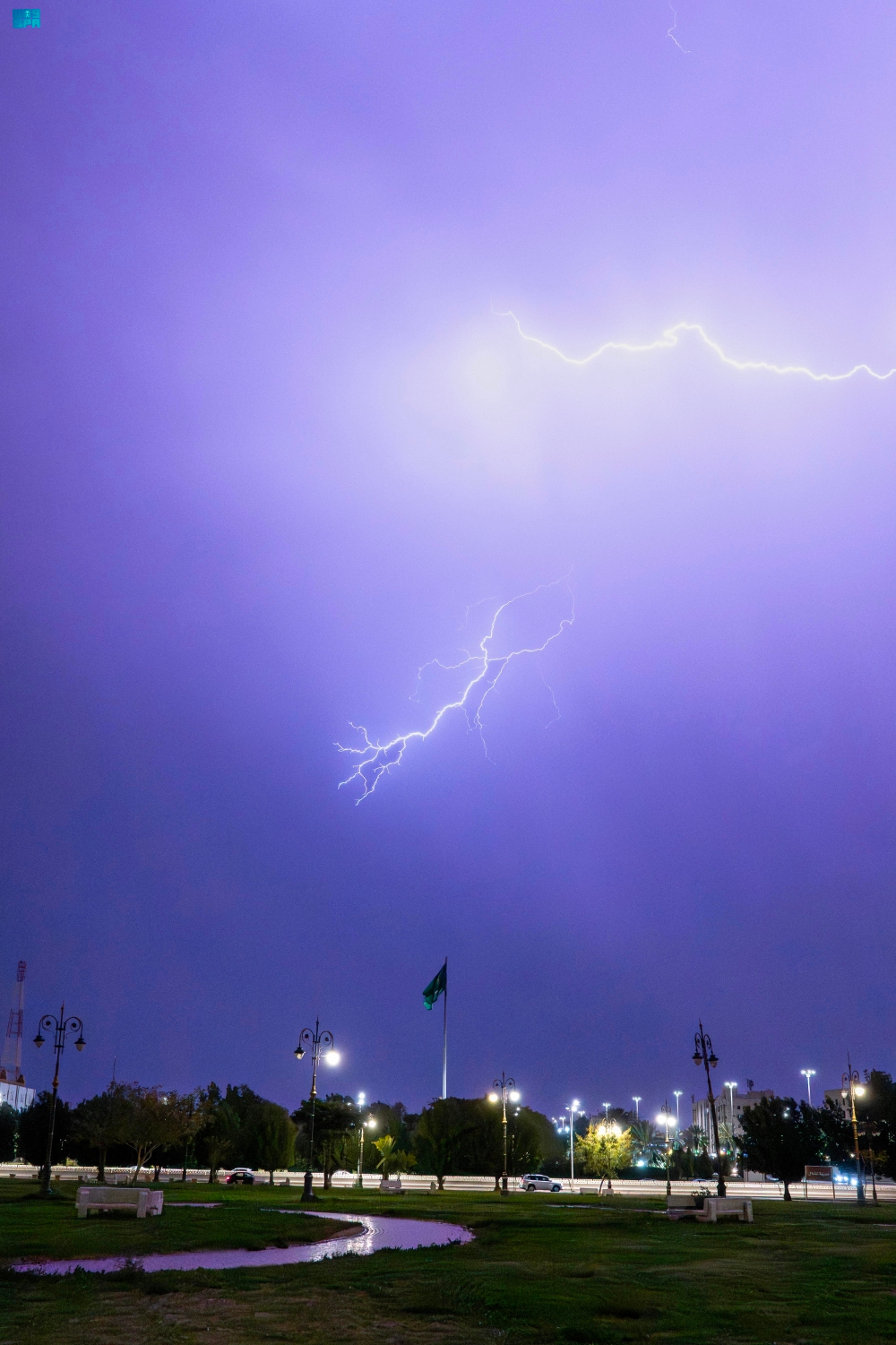 أمطار على منطقة تبوك - واس