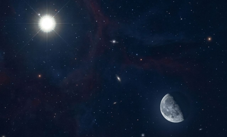 اقتران القمر والمشتري يزين سماء الوطن العربي اليوم