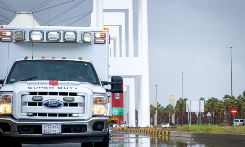 استعدادات الهلال الأحمر في مكة للتعامل مع الأمطار الغزيرة