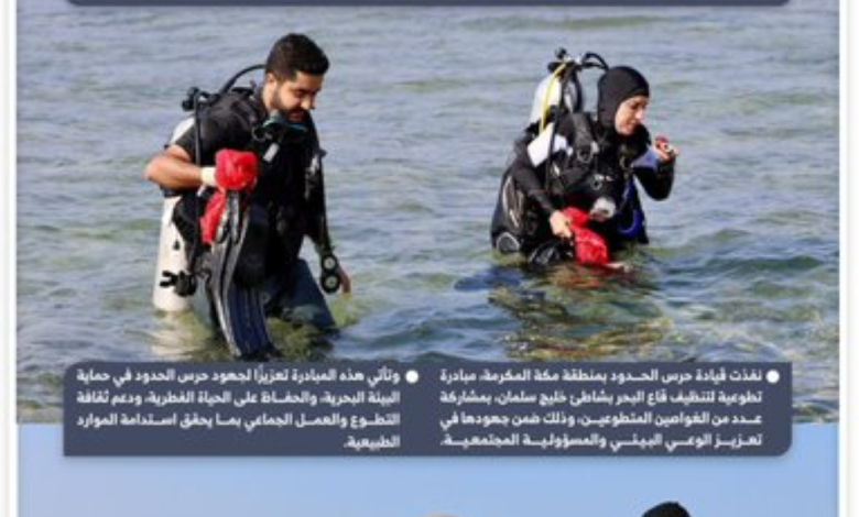 بمشاركة غواصين: مبادرة لتنظيف قاع البحر في مكة المكرمة