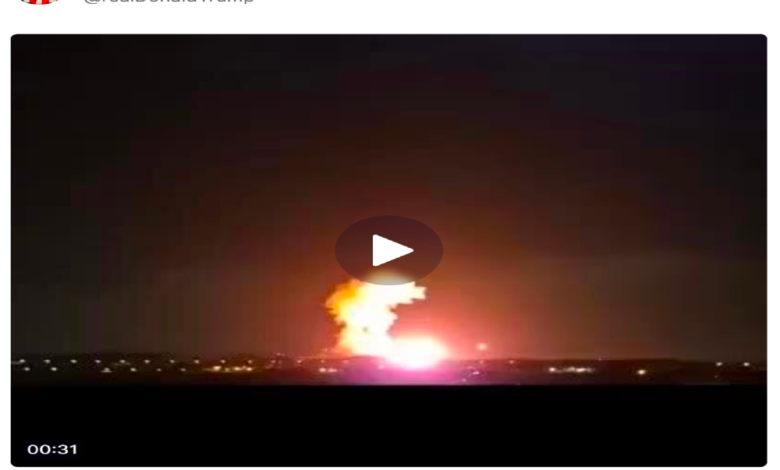 ترامب ينشر فيديو لضربات أصفهان ومساعٍ لإنهاء الحرب