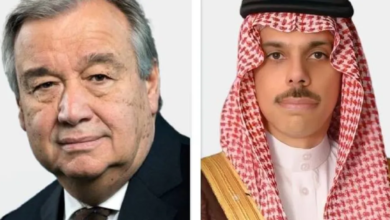 مباحثات فيصل بن فرحان وغوتيريش حول تطورات المنطقة