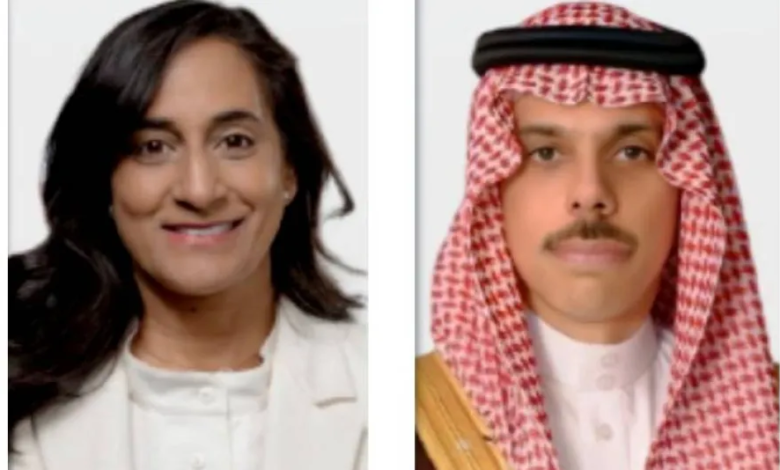 وزير الخارجية السعودي ونظيرته الكندية يبحثان أزمة غزة
