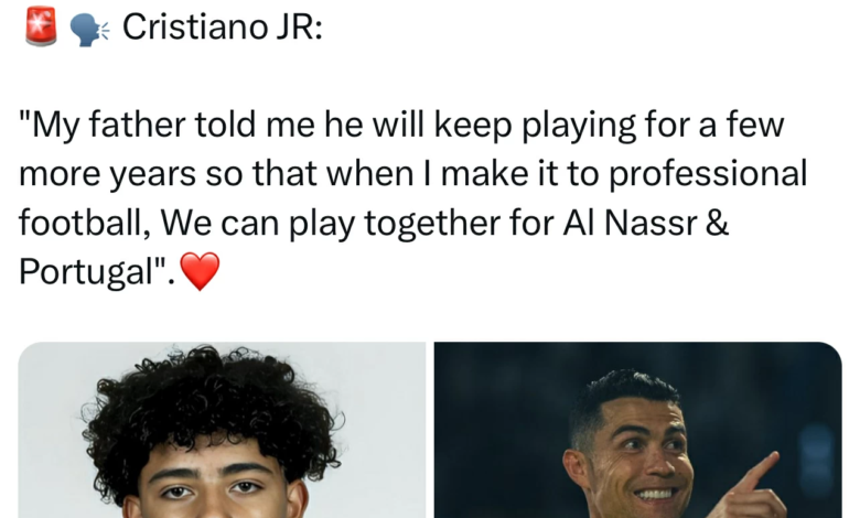 كريستيانو جونيور يكشف مفاجأة حول مستقبل كريستيانو رونالدو