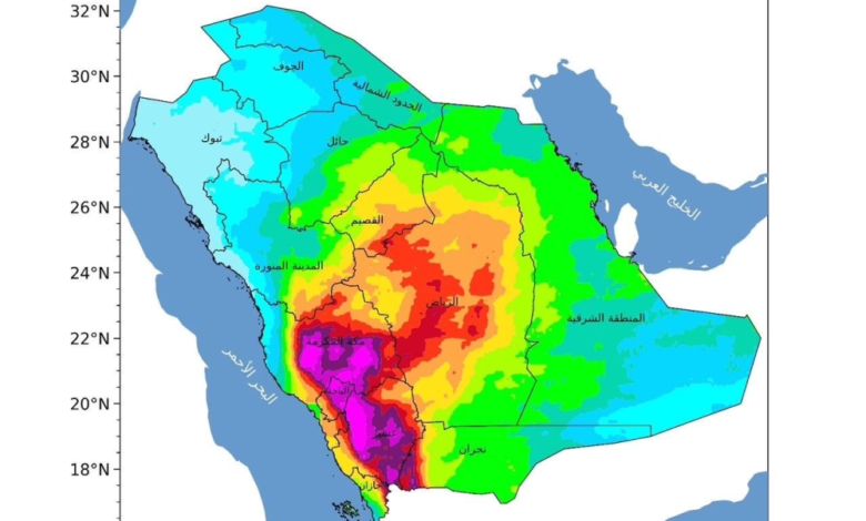 المركز الوطني للأرصاد يطلق خدمة خرائط مناخية عبر الأقمار