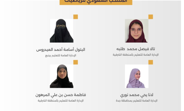 موهوبات المملكة في أولمبياد البنات الأوروبي للرياضيات