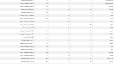 حالة الطقس: درجات الحرارة في السعودية اليوم والدمام 31