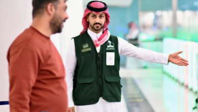 جوازات مطار الأمير محمد بن عبدالعزيز تستقبل حجاج تركيا