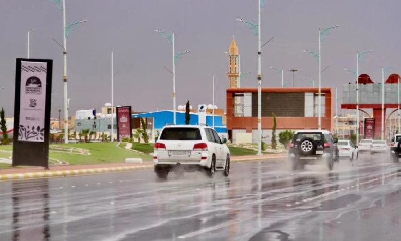 أمطار طريف تسجل أعلى معدل هطول في السعودية بـ 21.4 ملم