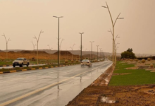 أمطار غزيرة وعواصف رعدية تضرب منطقتي الجوف والباحة