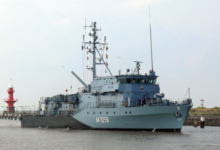 كاسحة ألغام ألمانية بالمتوسط استعداداً لمهمة بمضيق هرمز