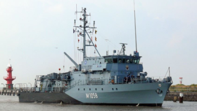 كاسحة ألغام ألمانية بالمتوسط استعداداً لمهمة بمضيق هرمز