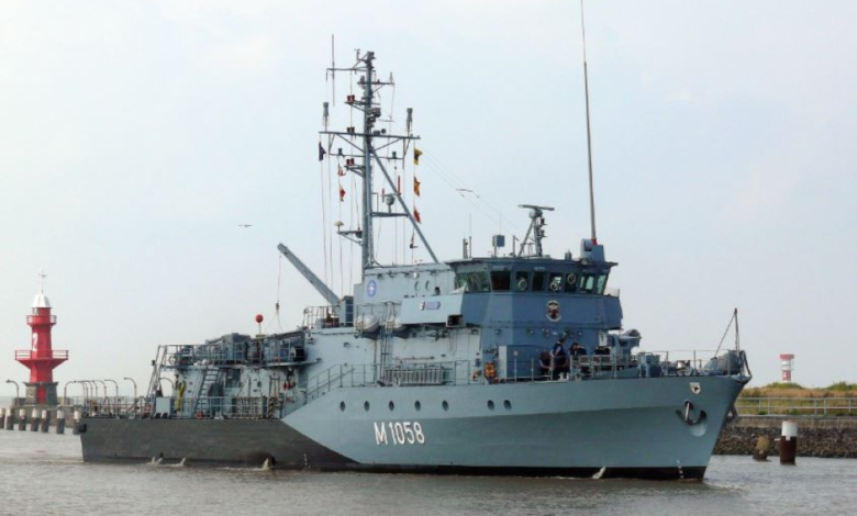 كاسحة ألغام ألمانية بالمتوسط استعداداً لمهمة بمضيق هرمز