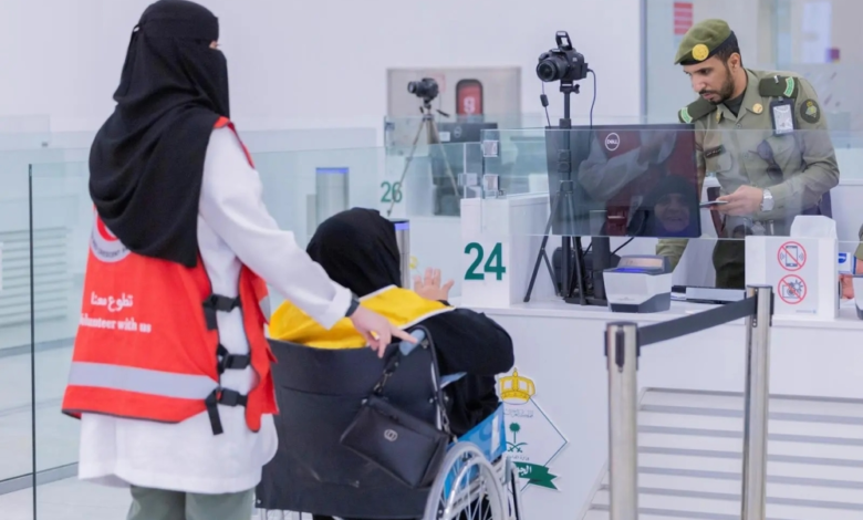 استقبال حجاج العراق عبر منفذ جديدة عرعر لموسم حج 1445