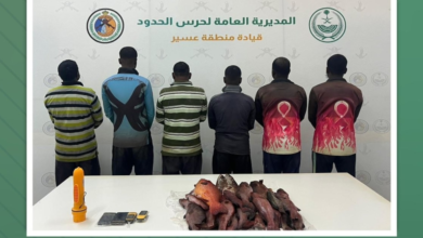 حرس الحدود يضبط 6 مخالفين للصيد غير المصرح به في عسير