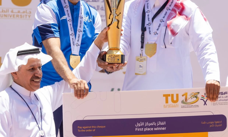 جامعة الإمام عبدالرحمن بن فيصل بطلة ألعاب القوى للجامعات