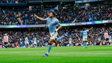 Foden's hat-trick leads City to a crucial league win over Brentford