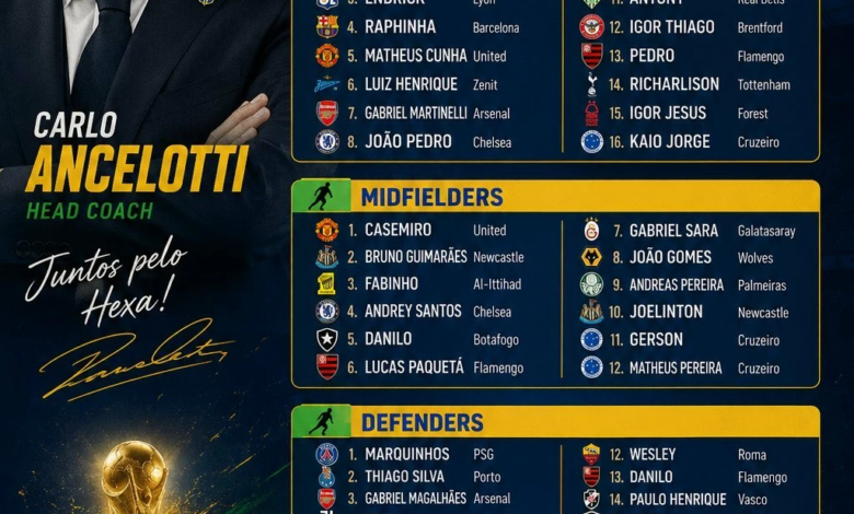 Brazil's squad for Copa America 2024: Neymar returns and the Roshen trio