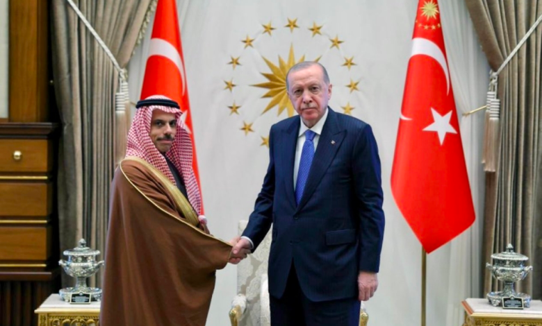 فيصل بن فرحان وأردوغان: تعزيز الشراكة السعودية التركية