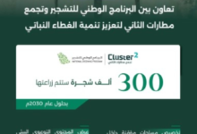 الوطني للتشجير يوقع اتفاقية لزراعة 300 ألف شجرة بحلول 2030