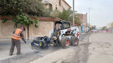 Upgrading Street 9 in Tarout: 17,000 square meters paved in Qatif