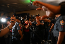 Gunfire erupted in the Philippine Senate following an international arrest warrant
