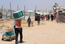Saudi aid to Gaza: Food baskets distributed in Khan Younis