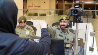 جوازات منفذ الحديثة تستقبل ضيوف الرحمن بأحدث التقنيات